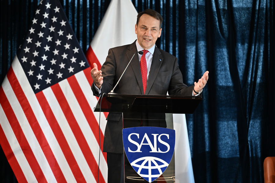 Radosław Sikorski at SAIS: A Shift In Rhetoric, But Not In Substance
